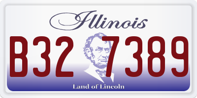 IL license plate B327389
