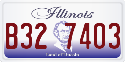 IL license plate B327403