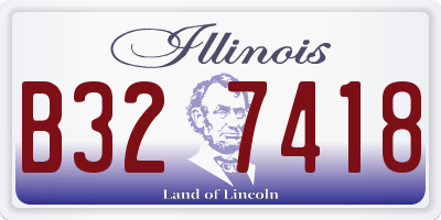 IL license plate B327418
