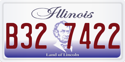 IL license plate B327422