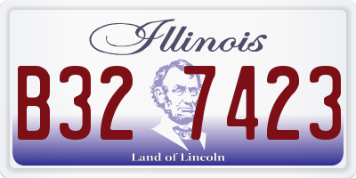 IL license plate B327423