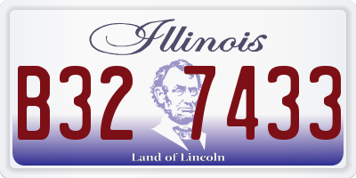 IL license plate B327433