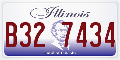 IL license plate B327434