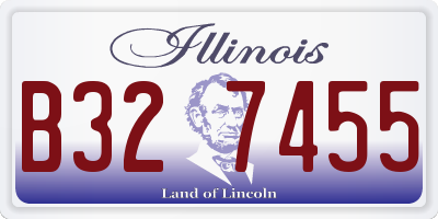IL license plate B327455