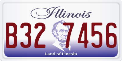 IL license plate B327456