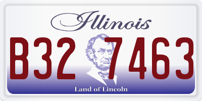 IL license plate B327463