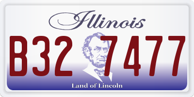 IL license plate B327477