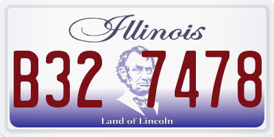 IL license plate B327478