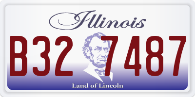 IL license plate B327487