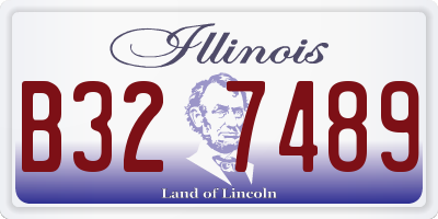 IL license plate B327489