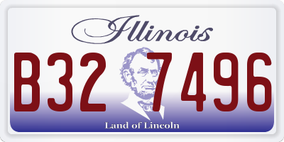 IL license plate B327496