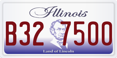 IL license plate B327500