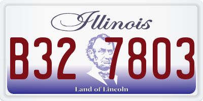 IL license plate B327803