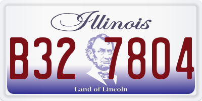 IL license plate B327804