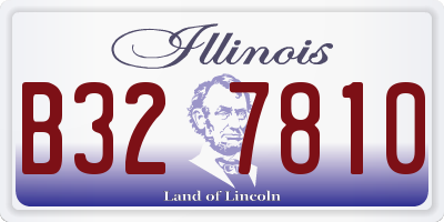 IL license plate B327810