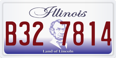IL license plate B327814