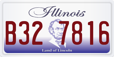IL license plate B327816