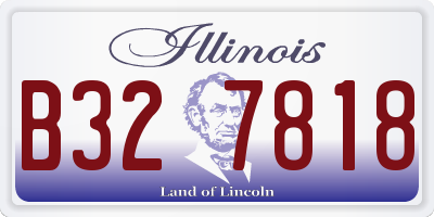 IL license plate B327818