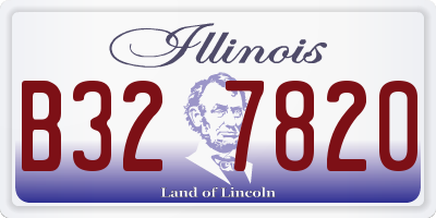 IL license plate B327820