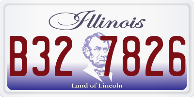 IL license plate B327826