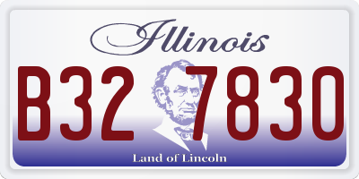 IL license plate B327830