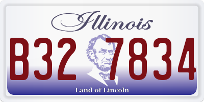 IL license plate B327834
