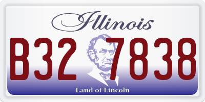 IL license plate B327838