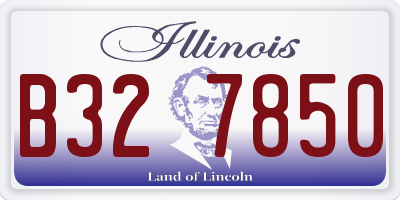 IL license plate B327850