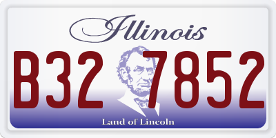 IL license plate B327852
