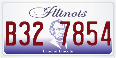 IL license plate B327854