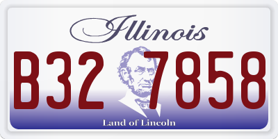 IL license plate B327858