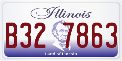 IL license plate B327863