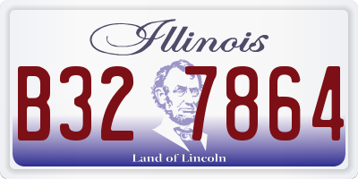 IL license plate B327864
