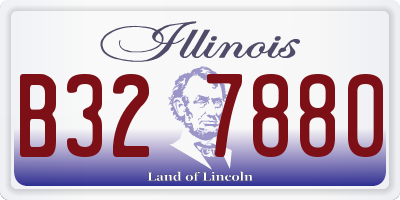 IL license plate B327880
