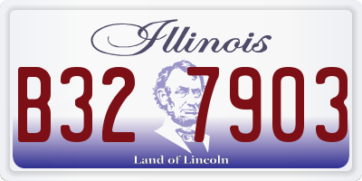 IL license plate B327903
