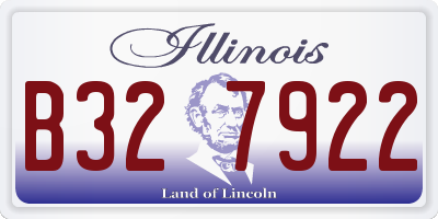 IL license plate B327922