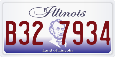 IL license plate B327934