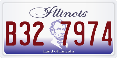 IL license plate B327974