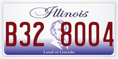 IL license plate B328004
