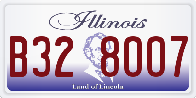 IL license plate B328007