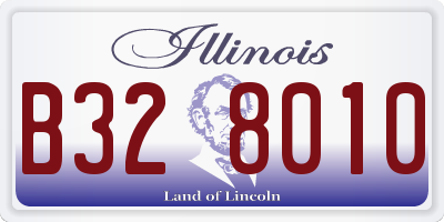 IL license plate B328010