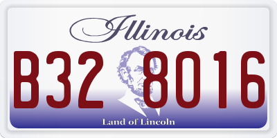 IL license plate B328016