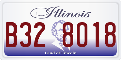 IL license plate B328018