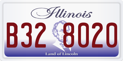 IL license plate B328020