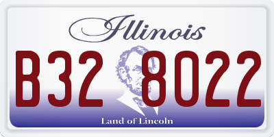 IL license plate B328022