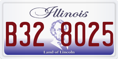 IL license plate B328025
