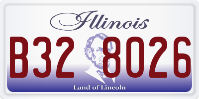 IL license plate B328026