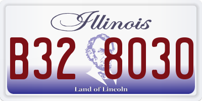 IL license plate B328030
