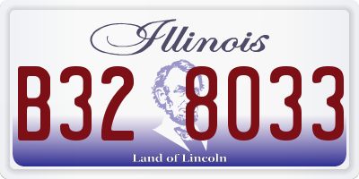 IL license plate B328033