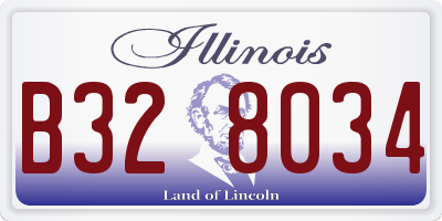 IL license plate B328034